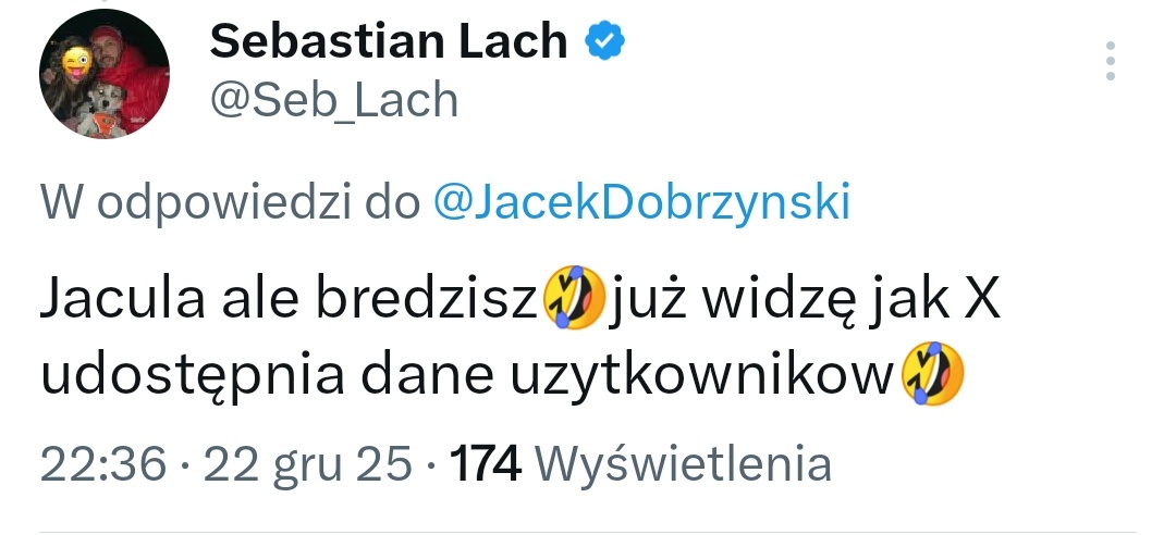Seb_Lach's tweet image. Rzecznik prasowy potężnych polinskich sluzb uciekł za bana zamiast ustalić dane  🤣🤡