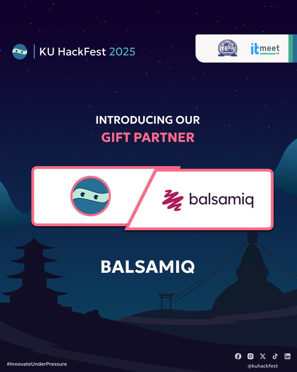 kuhackfest's tweet photo. We’re excited to welcome @balsamiq as our Official Gift Partner!
Their powerful wireframing tools help teams design smarter, faster, and better, now supporting our community with exciting gifts.

#KUHackFest2025 #GiftPartner #Balsamiq #Hackathon #Innovation https://t.co/lWUEygNul3