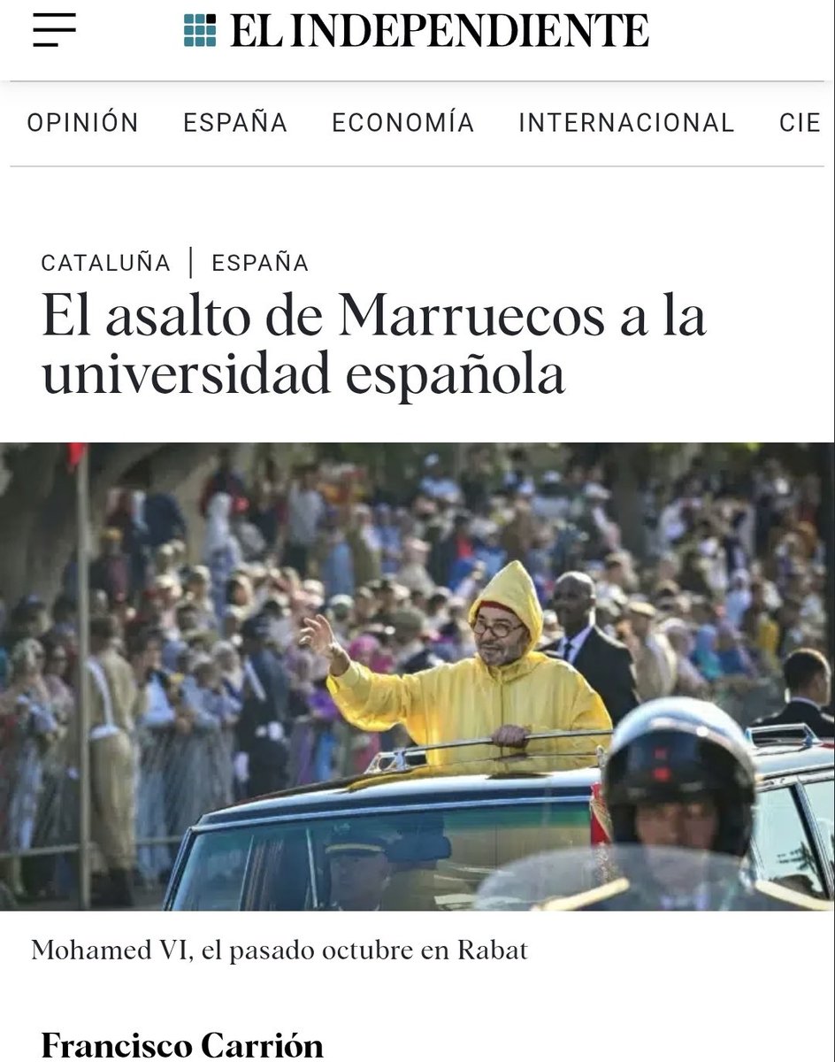 Se crea la Cátedra «Marruecos» en la Universitat Rovira i Virgili (Tarragona).

Así penetró el Islam social en Francia, a través de la Sorbona, con la excusa de estudiar la cultura islámica.

Regaron de dinero a algunos académicos y el resultado es conocido: Francia está perdida.