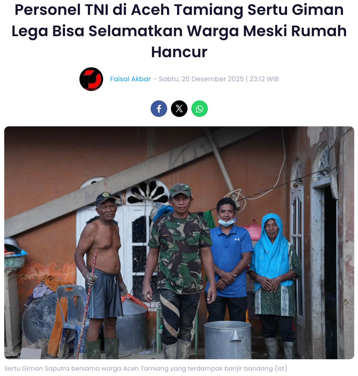anggamaullan's tweet photo. Guys, mereka adalah respons tepat saat negara menyeru. Baik di area konflik, wilayah terkena musibah, maupun daerah terpencil, Prajurit TNI Kita hadir dengan solusi dan tindakan.   
Semangat Tanpa Lelah https://t.co/HmZ4Vlua8D