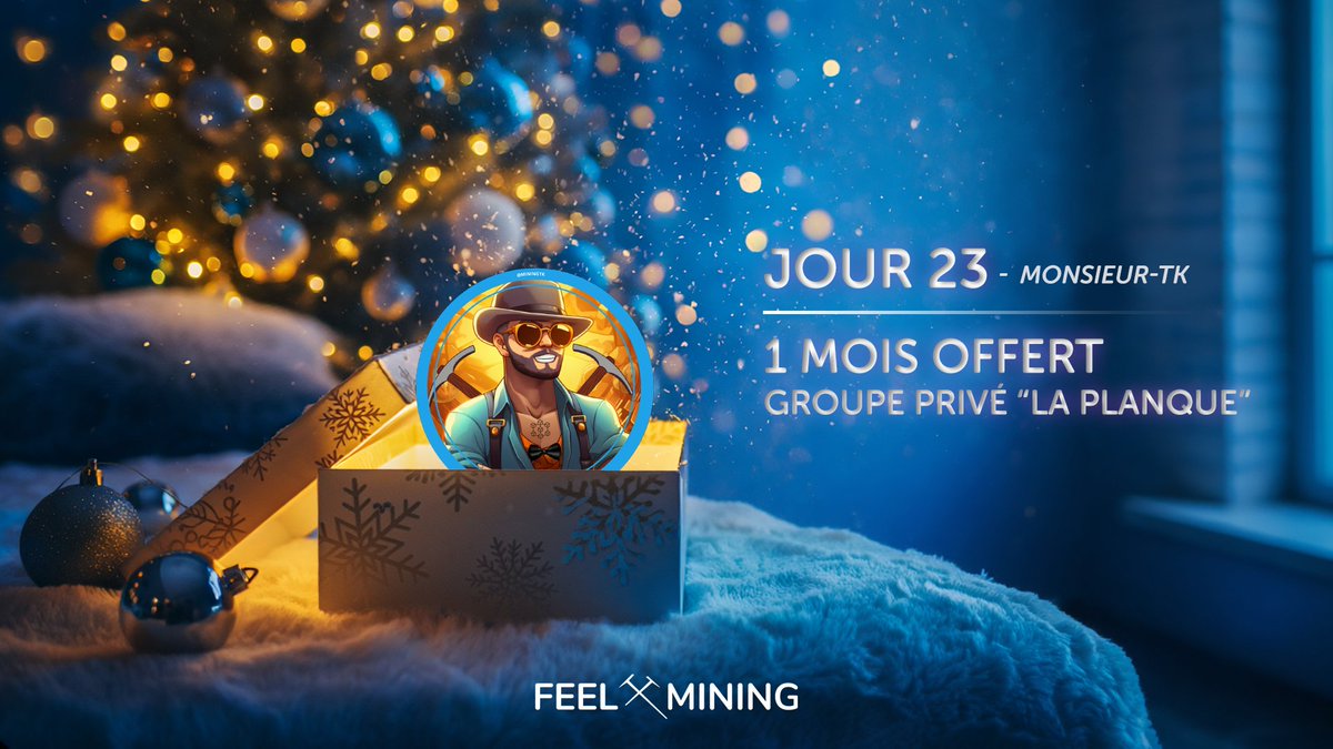 FeelMining's tweet image. [23/24] – CALENDRIER DE L’AVENT 🎁

À gagner : accès 1 mois au groupe privé "La planque"

Pour participer :
- Follow @MiningTk &amp;amp; @FeelMining
- RT + LIKE + TAG un ami
- Répondre à la question : 

En quelle année a eu lieu le premier halving de Bitcoin ?