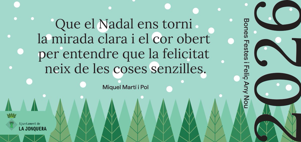 ❄️ ✨ Des de l'Ajuntament de #laJonquera, et desitgem unes bones festes i un feliç any nou!

💞Esperem que puguis compartir aquests dies tan especials amb la gent que estimes!

🎄 Bon Nadal!