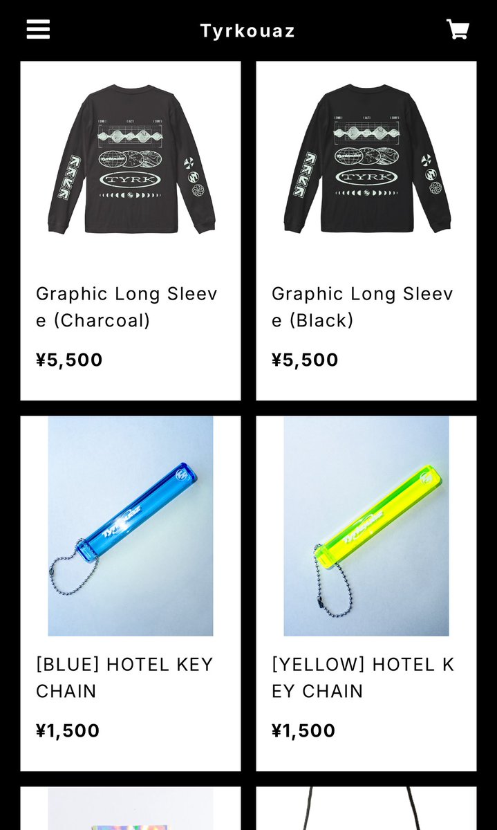 ▶︎ お知らせ ◀︎ “Tyrkouaz 1st One-Man”物販にて販売した新グッズ