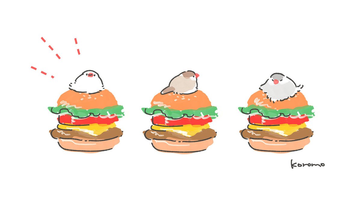 トッピングの色やとろけ具合が選べるよ🍔