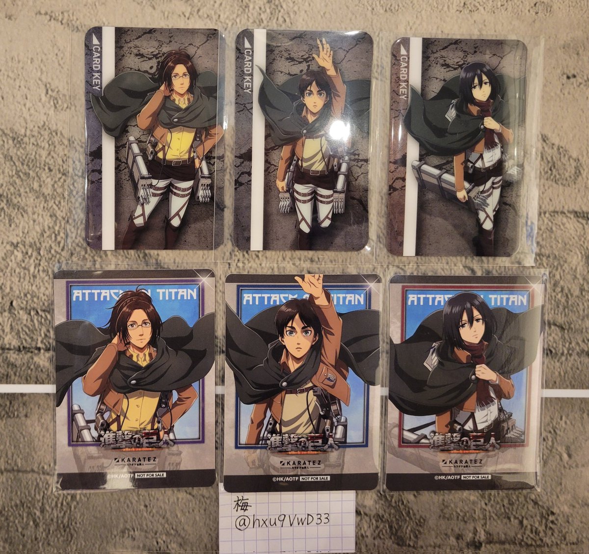 進撃の巨人　リヴァイ　カラオケの鉄人　ルーム特典　ルームキー風カード 進撃の巨人 カラオケの鉄人 リヴァイ 特典 ルームキー セット 進撃の