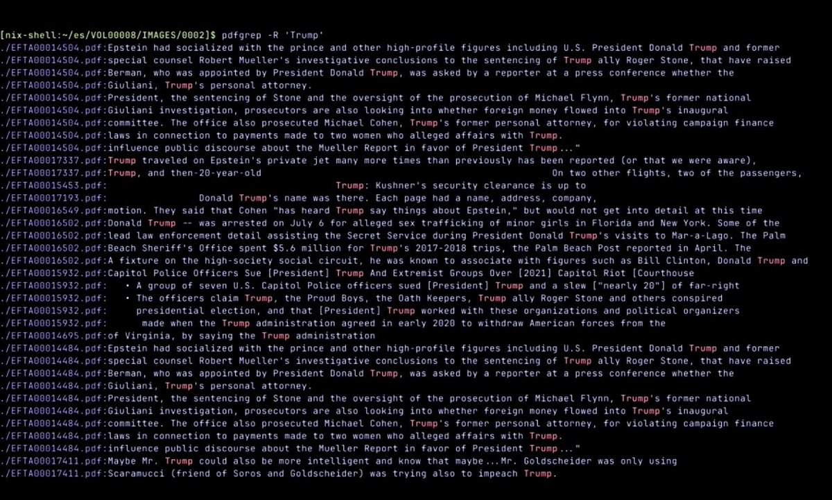Ed Krassenstein <a href="/EdKrassen/">Ed Krassenstein</a> is a legit genius. He somehow knew to go to the DOJ web site- then copy/paste the #EpsteinFiles to different document, highlight the redactions — and the redactions are very visible!
Here is part of his work uncovering the #TrumpEpsteinCoverup: