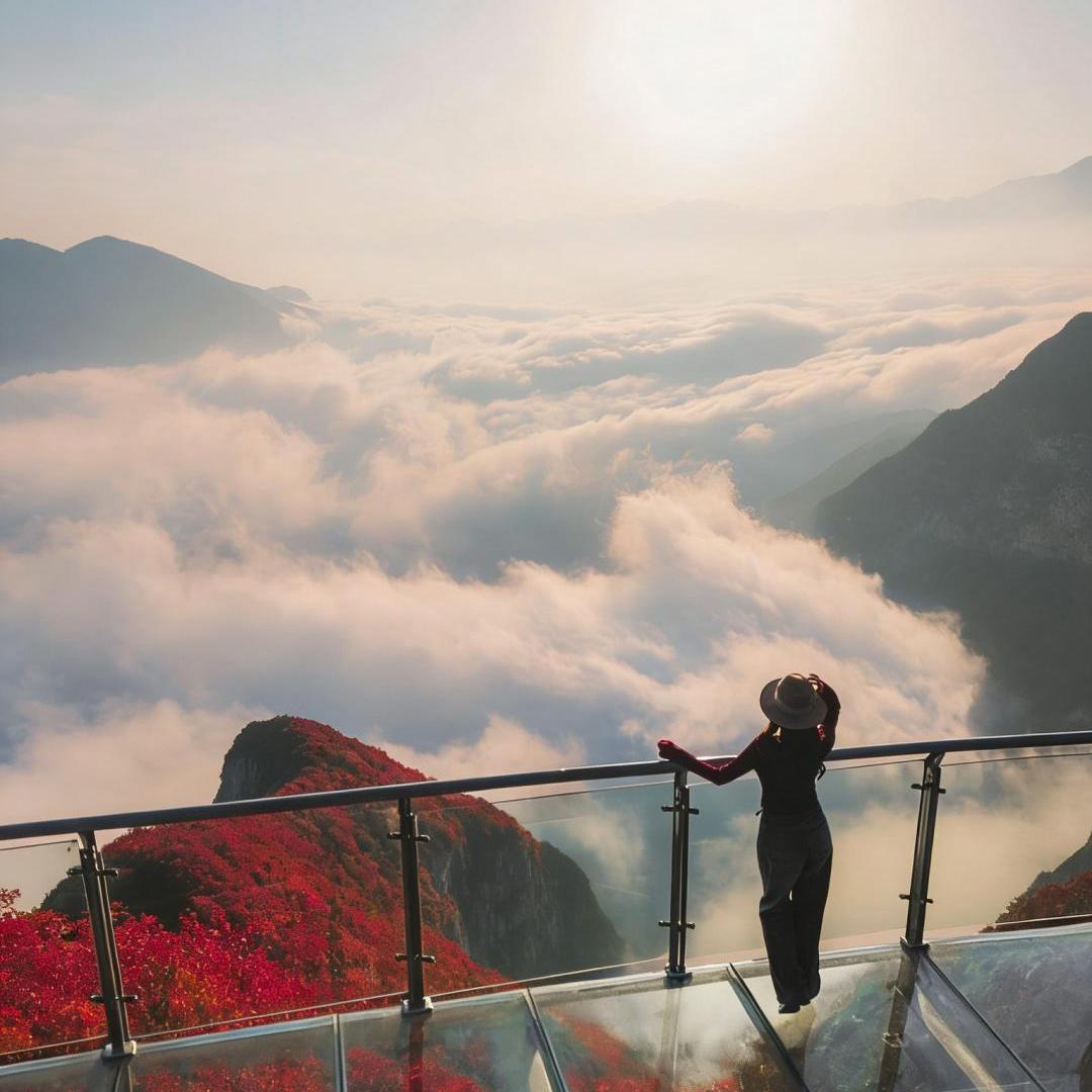 Trip's tweet image. Best Wushan, Best Three Gorges
1.2 million mu of fiery red leaves blaze across the Yangtze Three Gorges, weaving a breathtaking late autumn tapestry! Cruise the gorges to watch crimson reflections ripple on the water, hike the trails to immerse yourself in the sea of leaves, or…