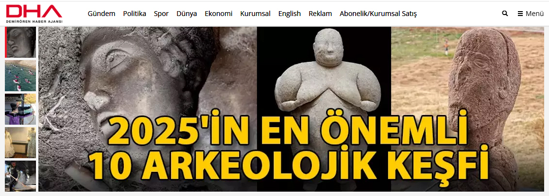 chenear's tweet image. 2025'in en önemli 10 arkeolojik keşfi: @Arkeofili arkeologları bu yıl Türkiye'de ortaya çıkarılan en önemli 10 keşfi belirledi. Karahantepe'de bilinen en eski üç boyutlu hikaye ilk sırada. HABERİ 👇
dha.com.tr/gundem/2025in-…