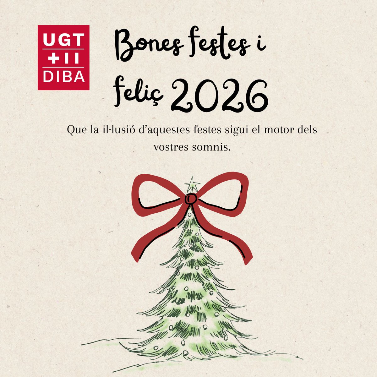 La <a href="/ugtdiba/">UGT Diputació de Barcelona.</a>  afrontem el 2026 amb la determinació de fer que la lluita compartida es tradueixi en drets sòlids i millores reals per a tota la plantilla. La UGTDIBA ...
Sempre al vostre costat <a href="/diba/">Diputació de Barcelona</a> <a href="/ugt_sp_cat/">UGT - Serveis Públics de Catalunya</a> <a href="/ugtcatalunya/">UGT de Catalunya</a> 
#bonesfestes #feliç2026