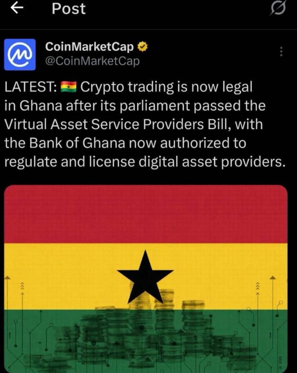 The year couldn't have ended with another good news for the Ghanaian Youth, more than this. 
Ghana has set the pace, and will eventually harvest the benefits. To all Virtual Assets companies and service providers, our doors are now open. Come fast before Ghana is choked. 😎😎😎😎