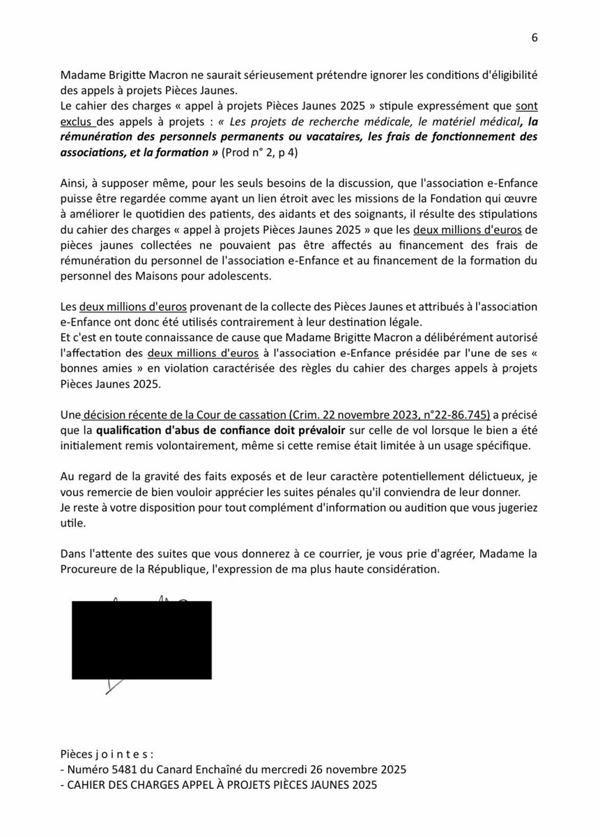 MoradELHATTAB1's tweet image. 🚨#BrigitteMacron 
#PiecesJaunes 

2 MILLIONS € “VOLÉS” À DES ENFANTS MALADES ET AU PERSONNEL SOIGNANT 😡

SIGNALEMENT au @parquetdeParis de faits susceptibles de constituer UN DÉTOURNEMENT DE FONDS PUBLICS, D'ABUS DE CONFIANCE ET D'ESCROQUERIE.

J’AGIS face au SILENCE HONTEUX…