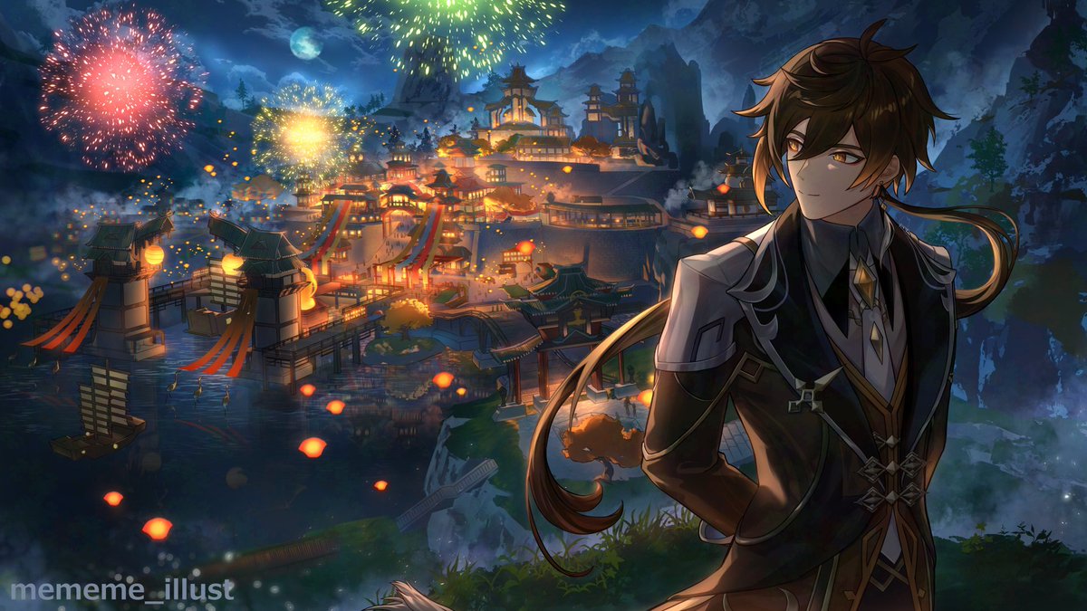 鍾離先生お誕生日おめでとうございます！
Happy birthday Zhongli 😙💨🎂
#鍾離生誕祭2025 #Zhongli #鍾離