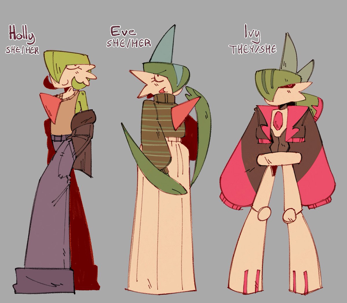 sunnydr0pdraws's tweet image. been awhile since ive drawn holly and eve so i decided to touch up their designs . and iron valiant is here now