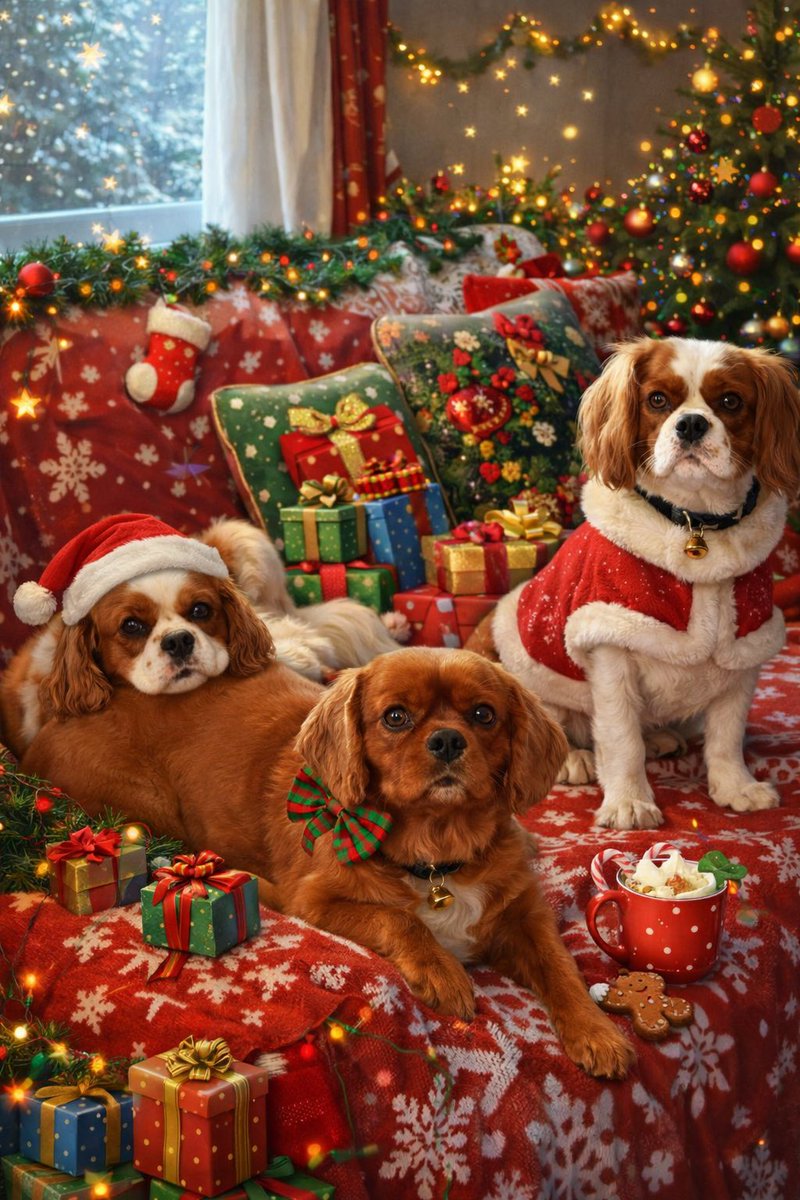 Wishing all our friends a wonderful Christmas and a happy and healthy 2026 🎄🌟 we love and miss you ✨❤️✨ we will back next year sharing our mischief and yours 🧡🩷🩵🧡🩷🩵