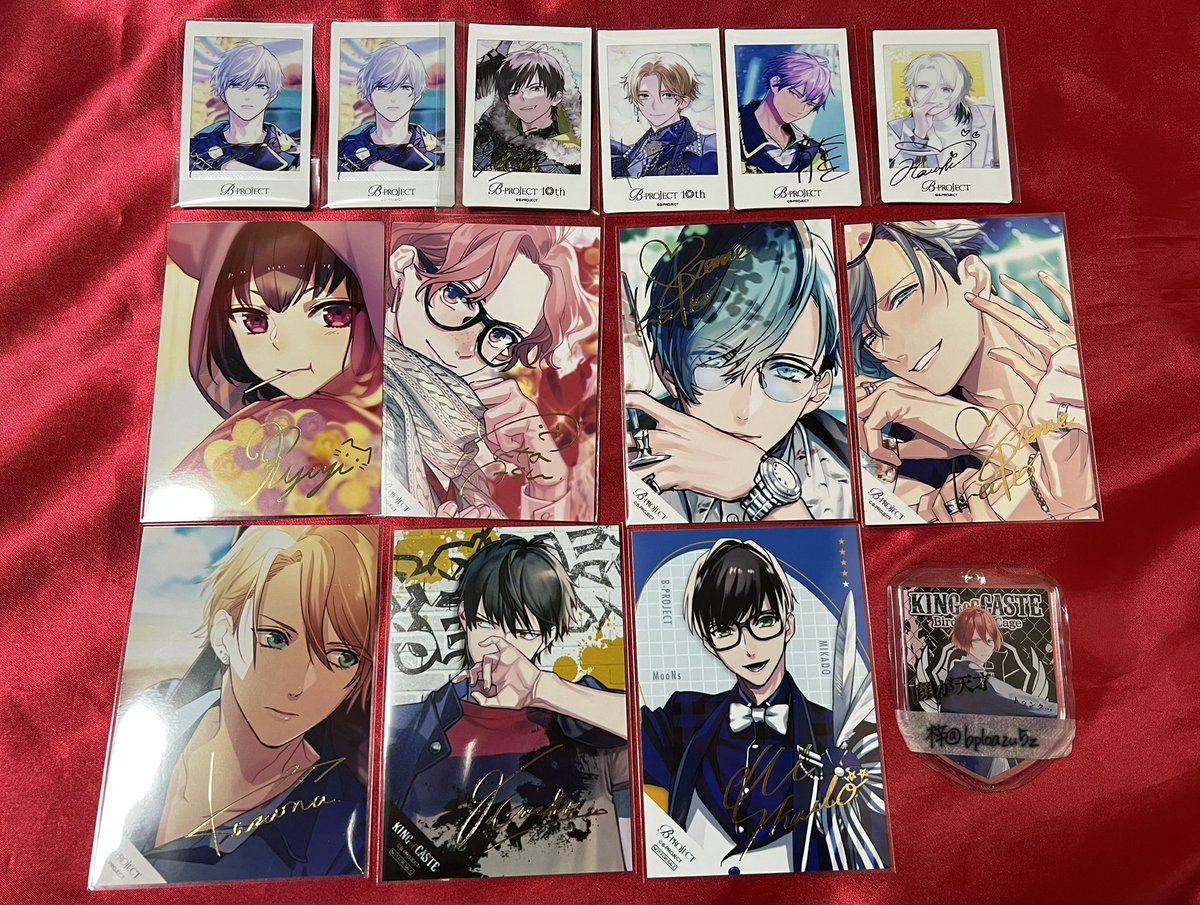 B-PROJECT Bプロ 是国 特典 ブロマイド 箔押し サイン 7枚セット Bプロ ブロマイド 7周年 是国 箔押し サイン