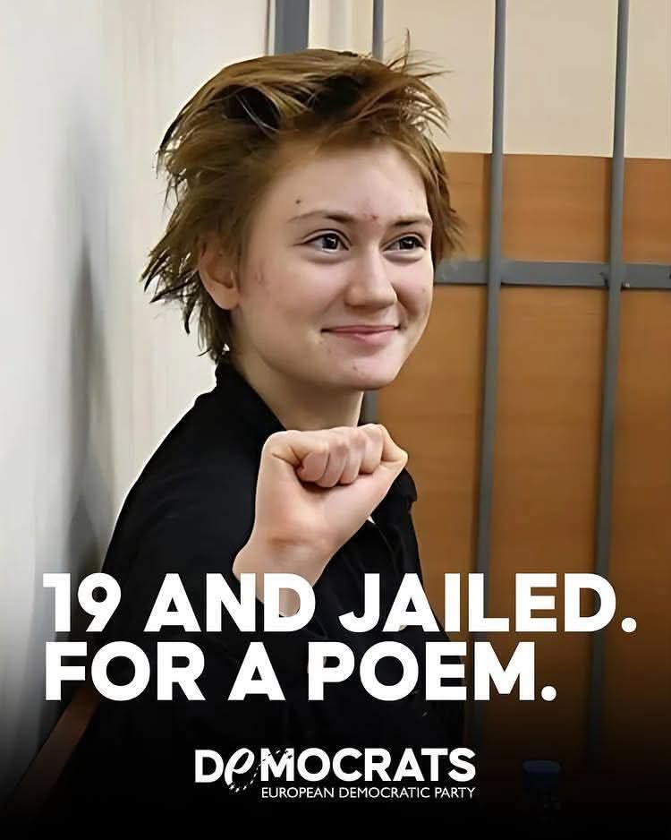 Хорьхон настай Дария Козероваг дайныг эсэргүүцсэн Украйныг зөвтгөсөн шүлэг бичсэн гэж 19 жилийн хорих ялаар шийтгэлээ.