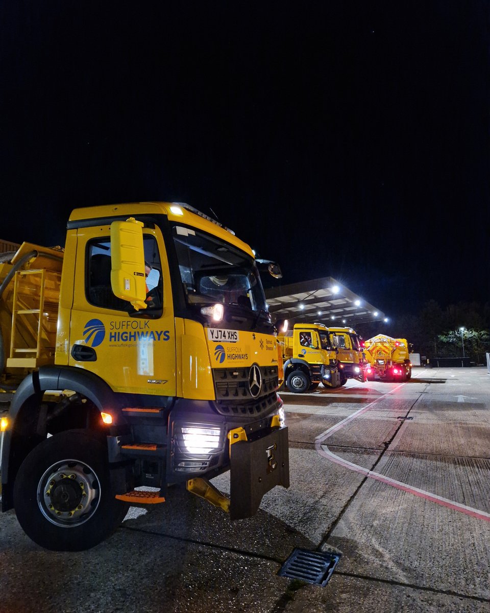 Tue 23 Dec - We will review the weather forecast at 5pm today to confirm if gritting is needed. An update will be provided when a decision has been made.

#SuffolkWinter #WinterReady