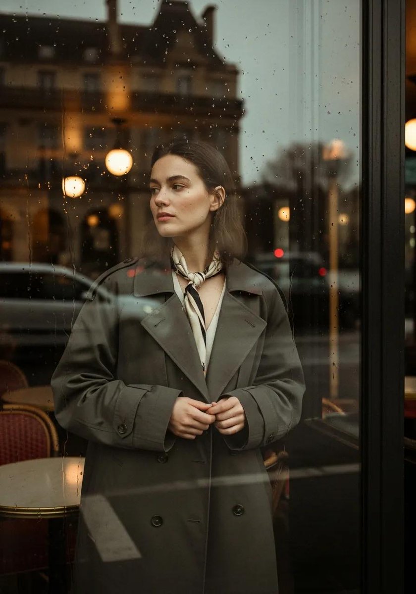 Reflections Through Rain: A Café Reverie