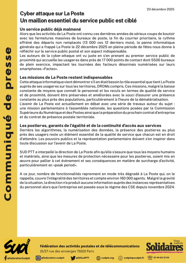 Fédération Sud PTT tweet media