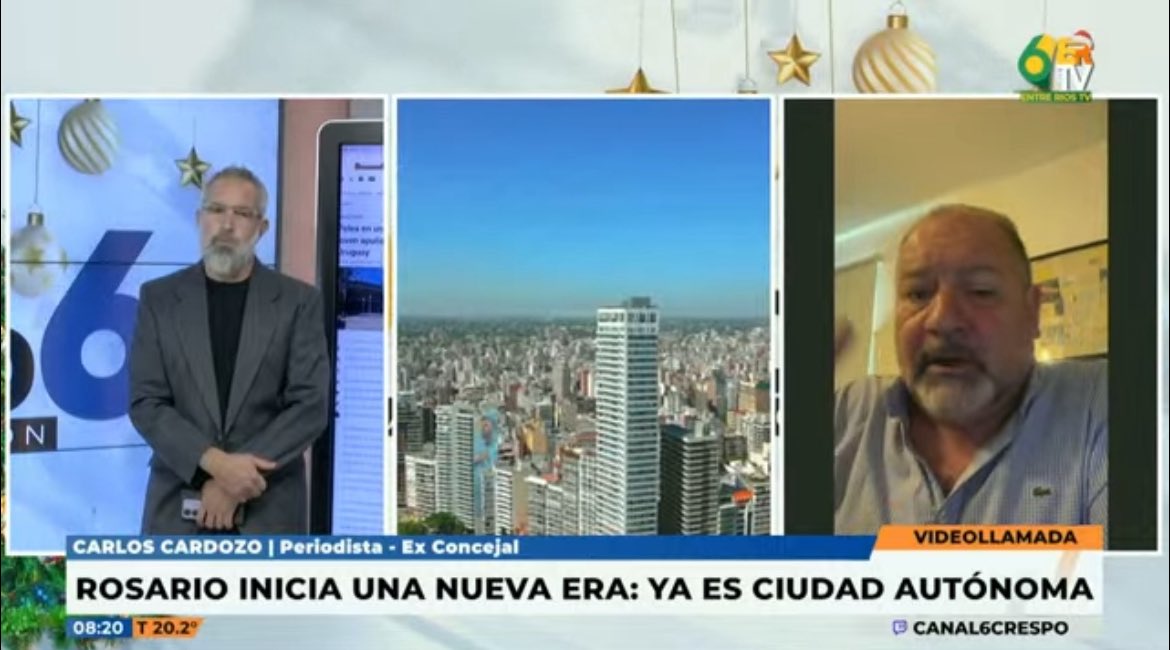 _charlycardozo's tweet image. 📺 En Canal 6 @EntreRiosTV dando detalles sobre el proceso que finalmente le dio #Autonomia a #Rosario y las ventajas en materia de eliminación de trabas burocráticas y simplificación de trámites que se aprobaron.
