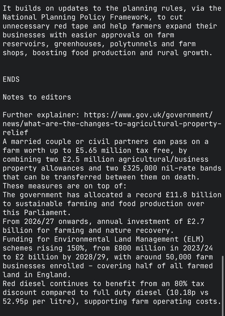 DanNeidle's tweet image. Big news on farm and small business inheritance tax: