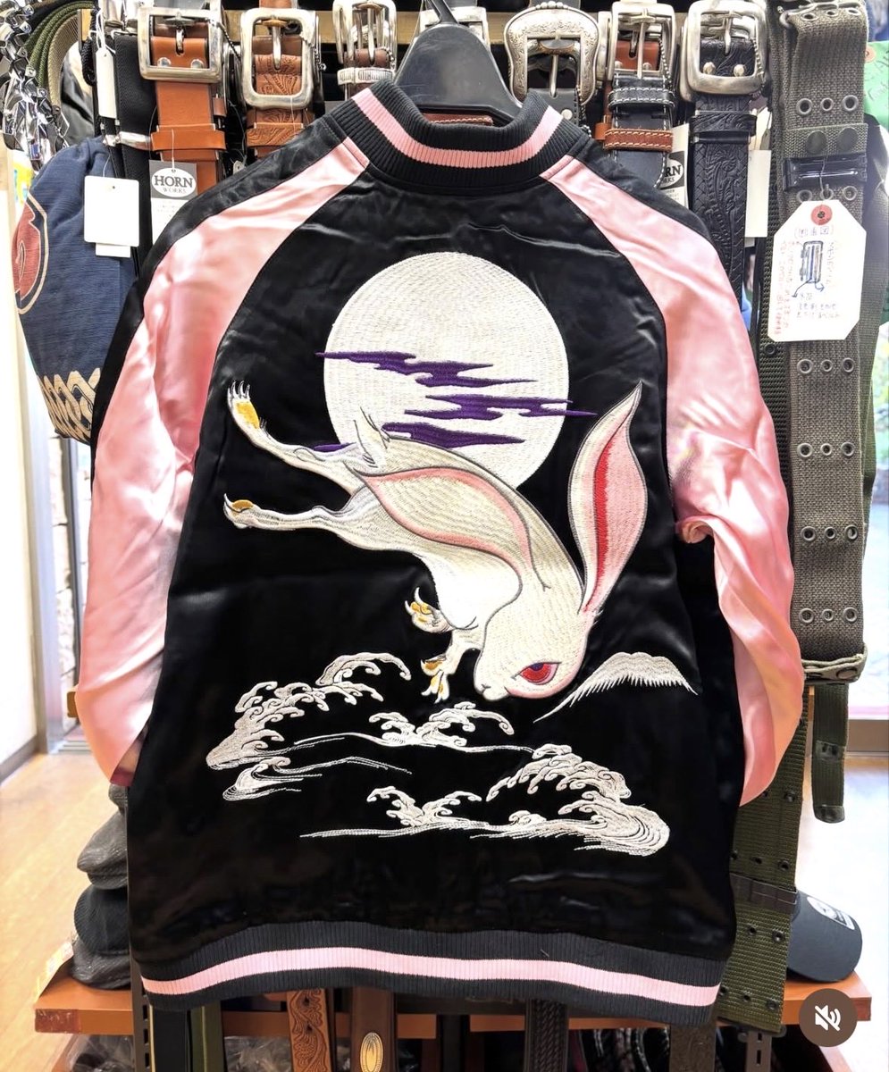 スカジャン うさぎ 入荷✨🌙🐰🌊💕 🏠ジーンズハウス いわ乃（ロック