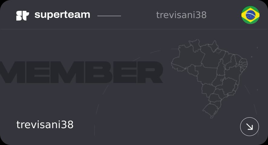 luca_trevisani's tweet image. It’s an honor to become a @SuperteamBR member.

Huge thanks to Superteam for all the support and for the amazing friends I’ve made along this journey. 

Truly grateful for everything so far 🚀