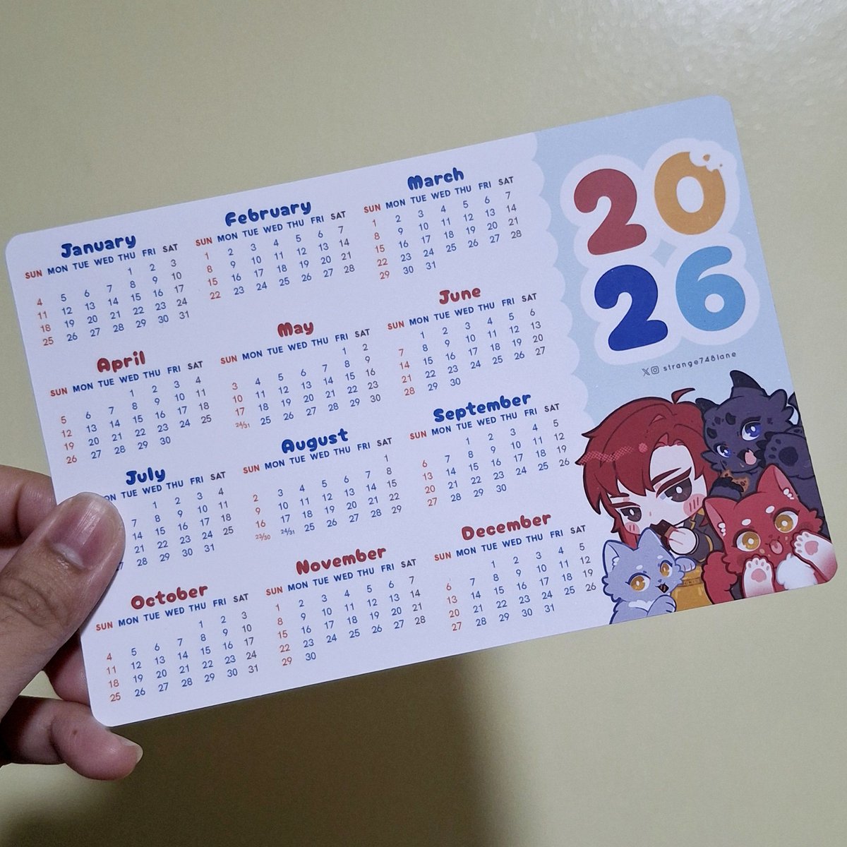 strange748lane's tweet image. lcf peeps get a free calendar at cosmatsu hehe (limited qty)