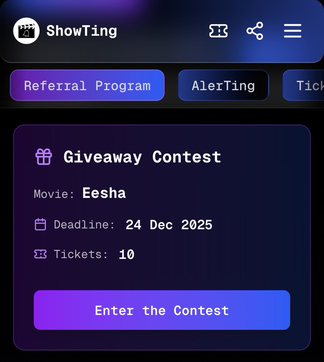 showtingdotin's tweet photo. #Eesha movie 10 tickets giveaway at https://t.co/AZD3VtrPgP !!!
1) Login to @showtingdotin
2) Navigate to Ticketing page.
3) Enter the contest!
4) Follow us : https://t.co/S4hmWPDH0z https://t.co/OJKSzlWt1H