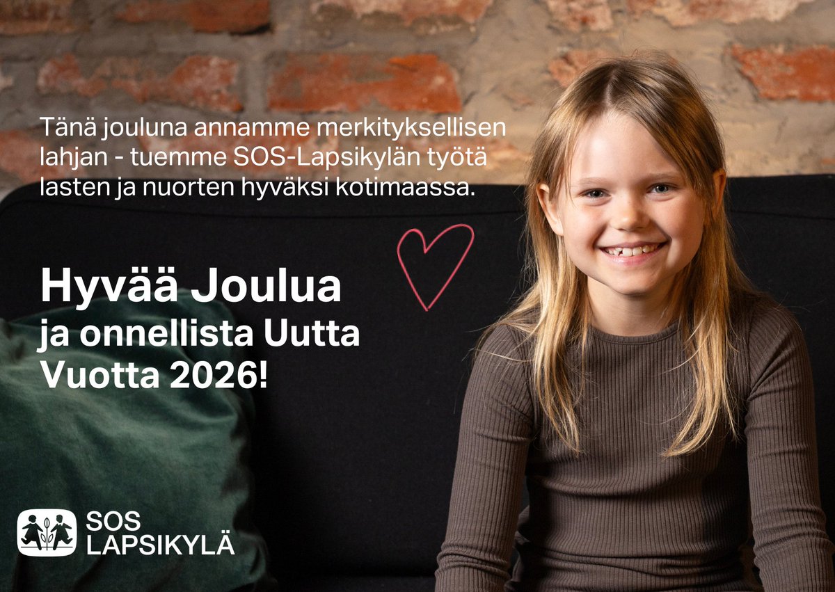 OmaFysio's tweet photo. 🎁Olemme lahjoittaneet joulukorttivarat SOS-Lapsikylälle ennaltaehkäisevään työhön  lasten hyväksi Suomessa.
✨Toivotamme rauhallista joulunaikaa ja lempeää liikettä myös uuteen vuoteen. 
❤️Fysi Partnersin OmaFysiot kautta Suomen🇫🇮
#SOSlapsikylä #joulu #fysioterapia #hyväkosketus https://t.co/e7MzcmyqQb