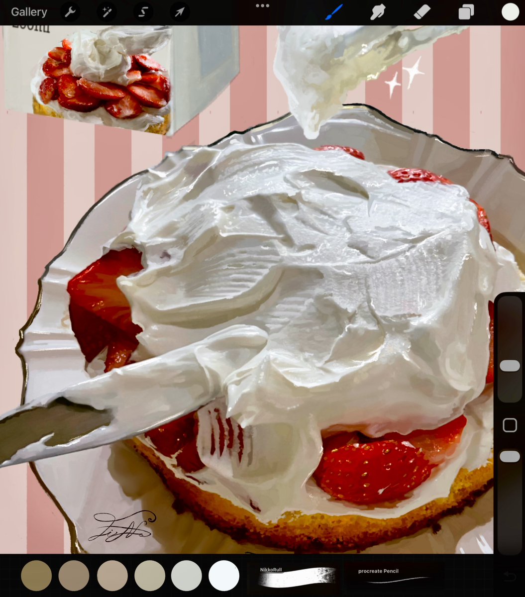 fine_9725's tweet image. またクリームを描いています✍️