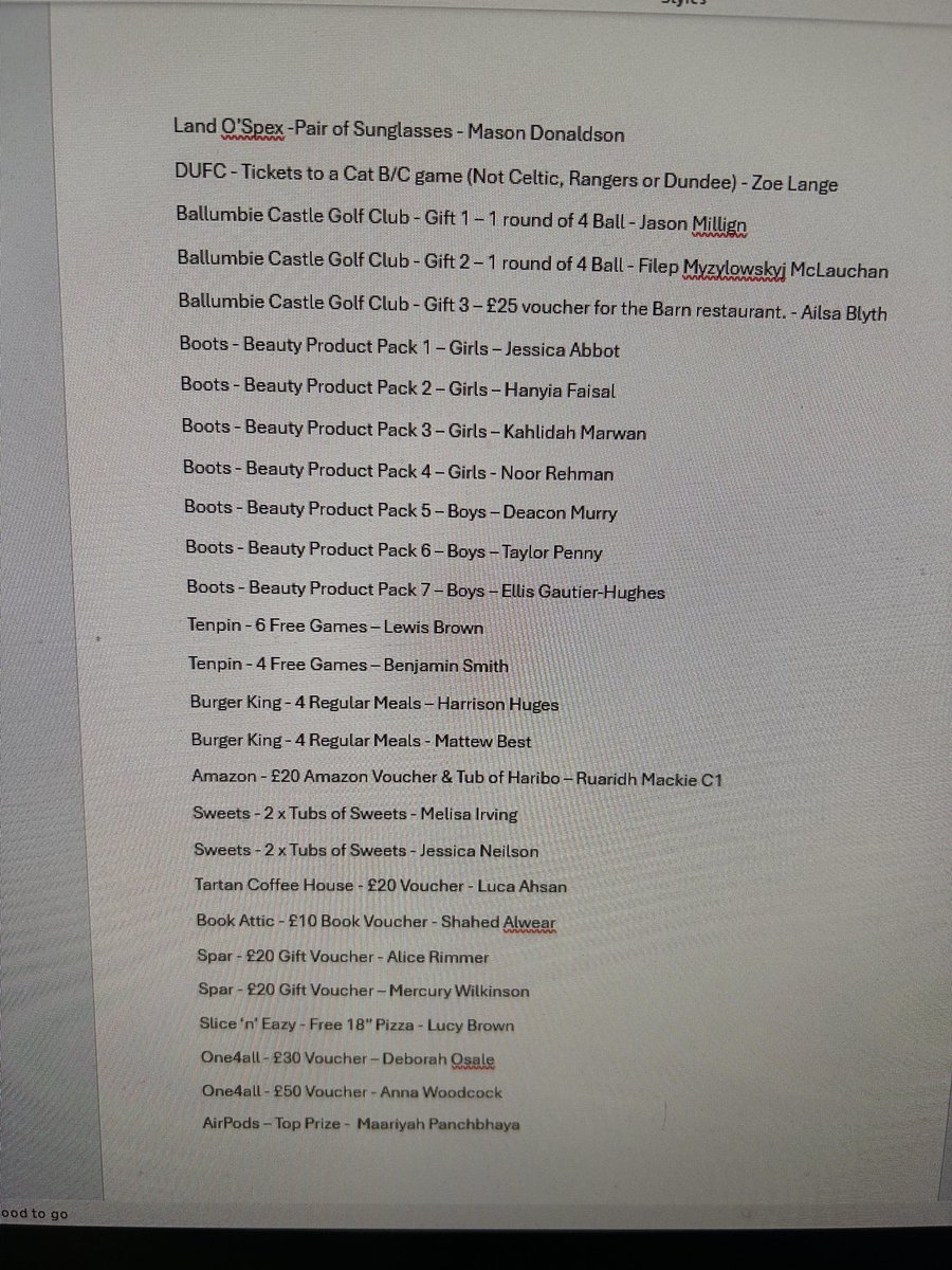 harrisacdundee's tweet image. A terrific #In2Win Prize draw this morning with 400 young people included with 27 prizes in total!

Congratulations to all of our winners. S6 pupil Maariyah Panchbaya 💛 won the top prize of a pair of Apple AirPods!

Two years in a row a Cawdor pupil has won the top prize!