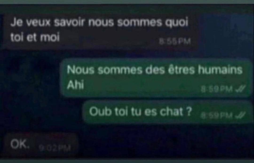 Bouakoikai1's tweet photo. Après cette conversation je vais voir un marabout