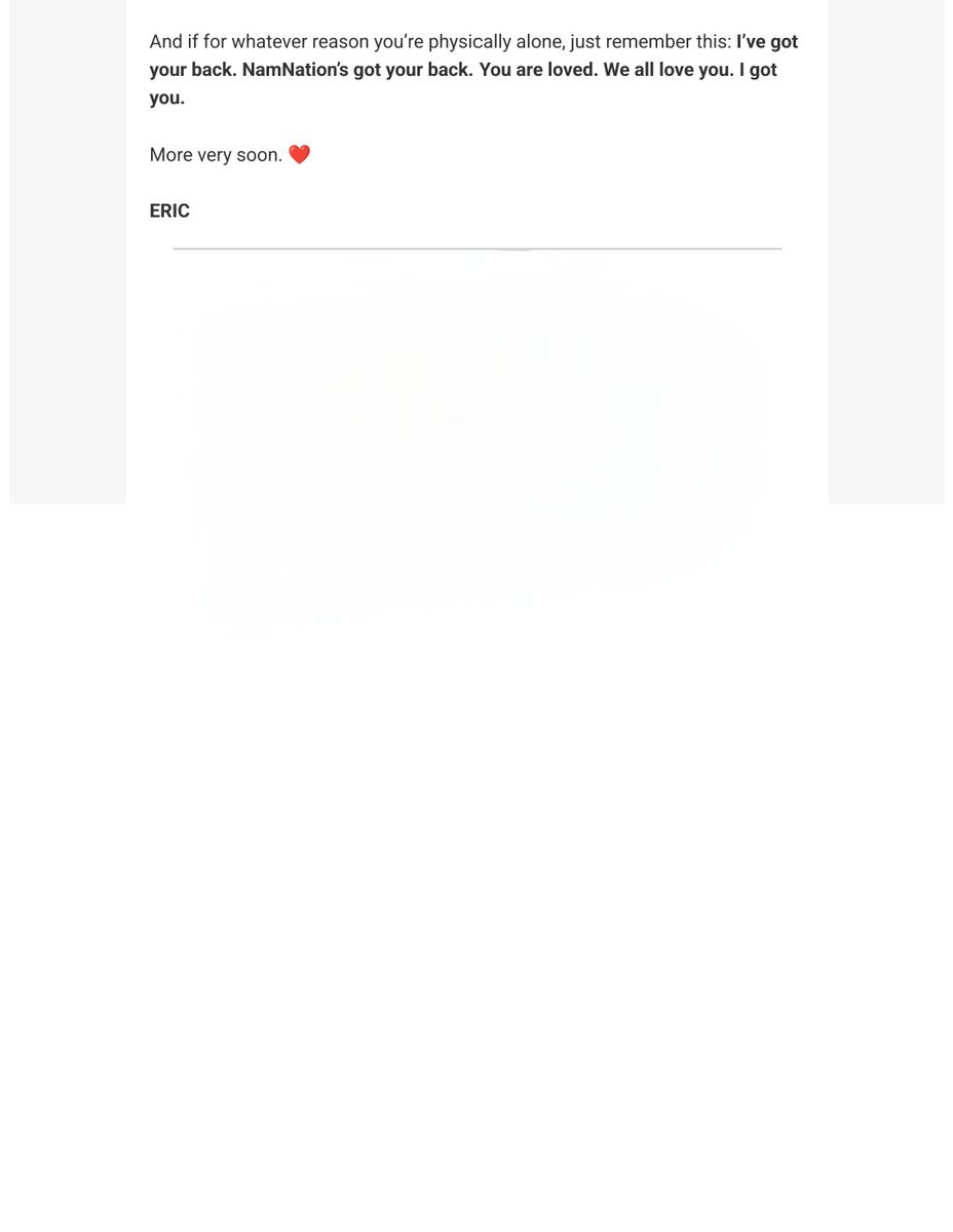 Full #EricNam newsletter in case you missed it!!! sign up here again and receive it the next time: forms.sonymusicfans.com/campaign/eric-…