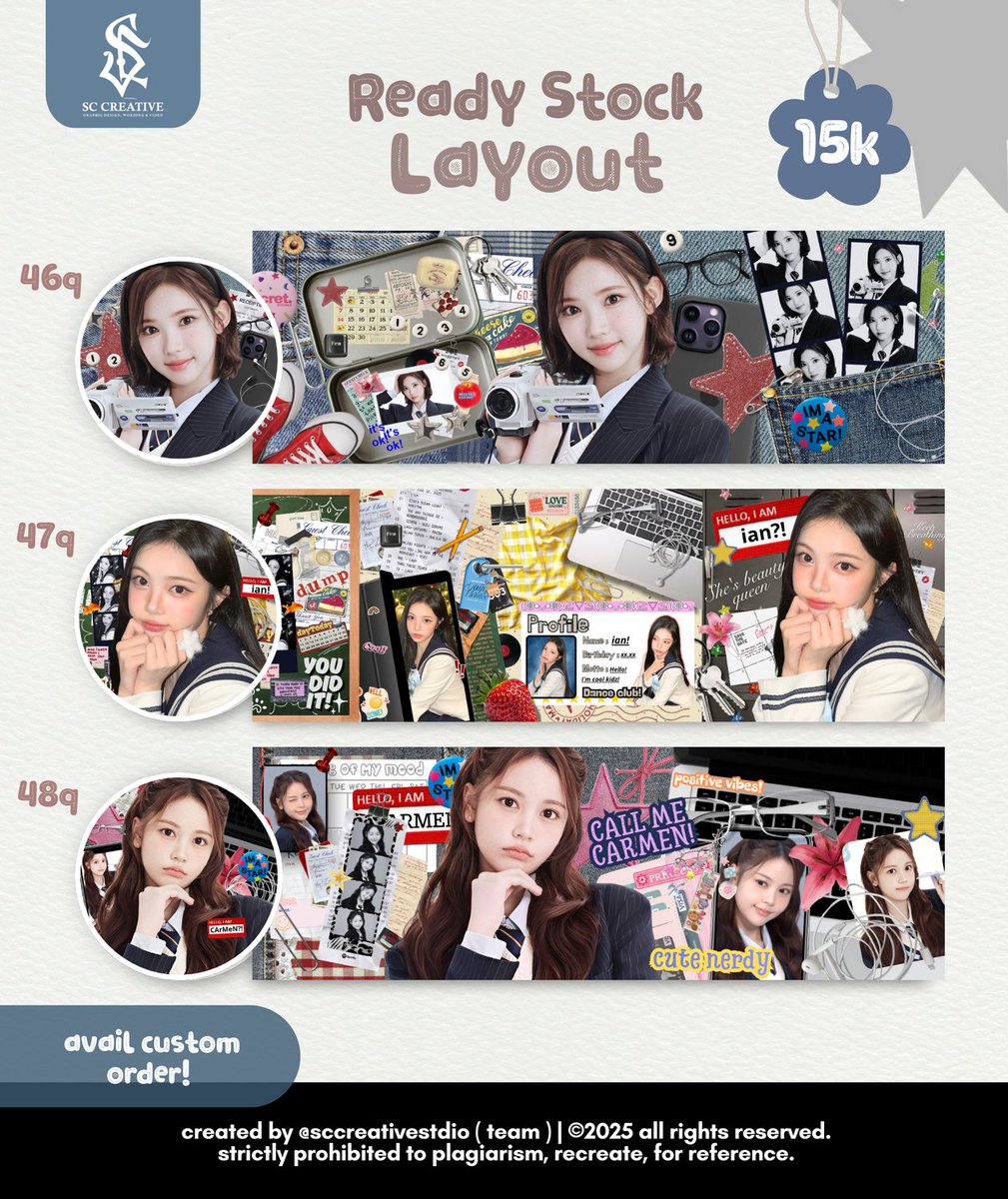 SCCREATIVEarts's tweet image. Help retweet? thank u
Hai, aku ada layout readystock keren dan GenZ banget dari H2H &amp;amp; CORTIS (Jiwoo, Ian, Carmen, Keonho, Juhoon &amp;amp; Seonghyeon) 

Buat para GenZ yuk jemput layoutnya di @sccreativestdio 🚀
#zonauang #zonaba