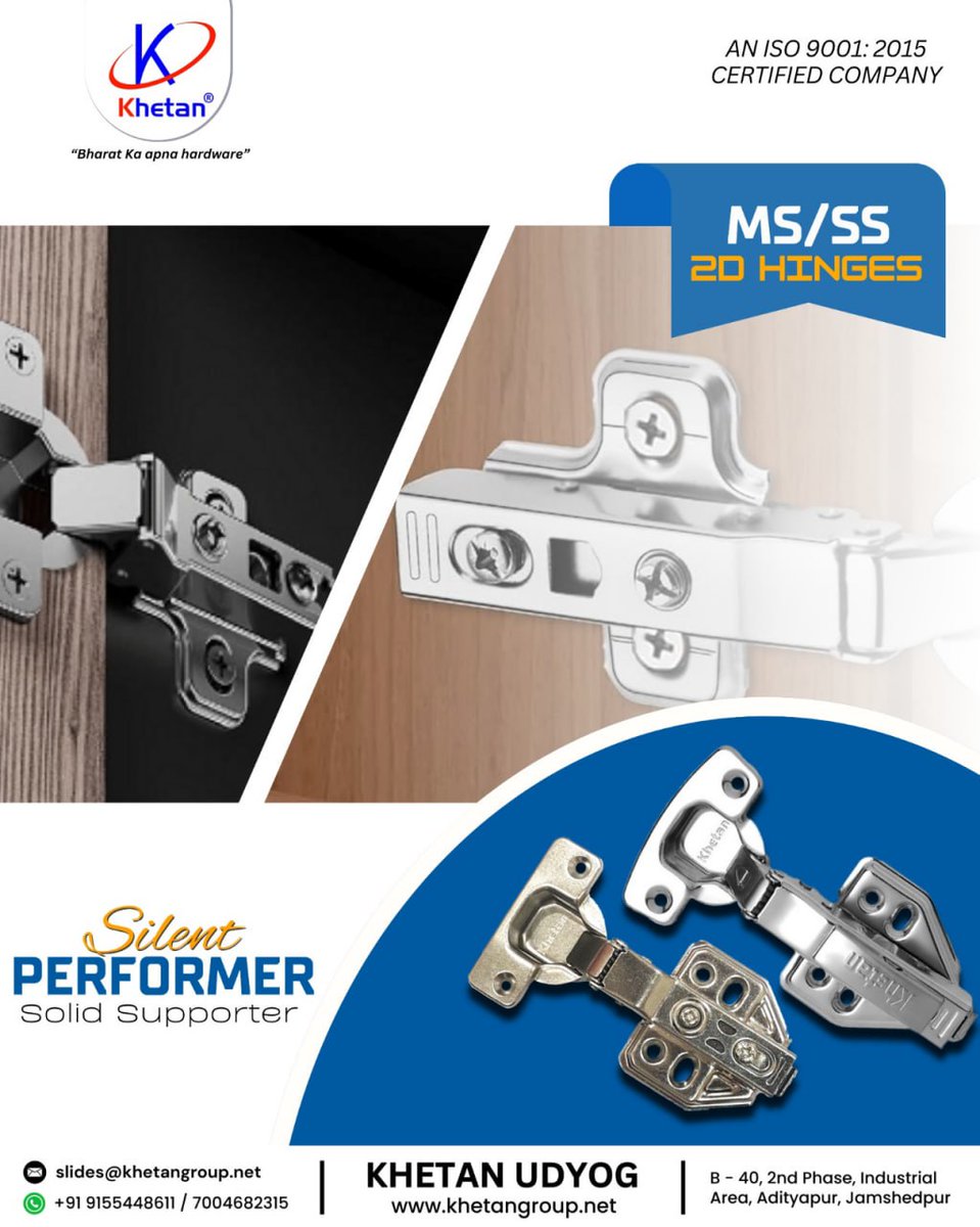 ibais_hardware's tweet image. KHETAN UDYOG (JAMSHEDPUR)

For enquiry via WhatsApp click:
ibais.biz/9155448611

Customer Care No. - +91 91554 48611
#khetan #jhamshedpur #autohinges #doorhinges #hinges #hardwarefitting #doorfitting #hardware #sshinges #springhinges
.
@ibais_hardware