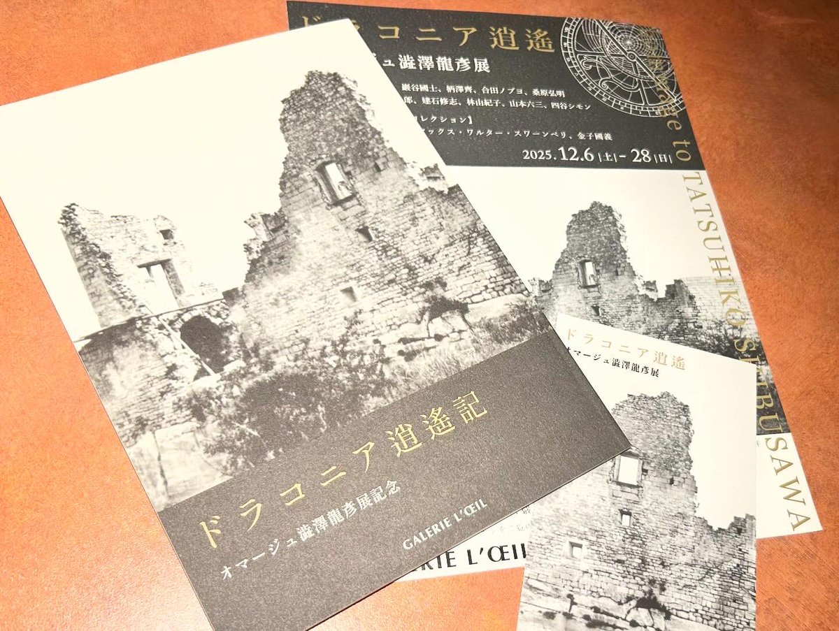 『オマージュ 澁澤龍彦展 「ドラコニア逍遥」』
ギャラリーロイユ

神戸に足を伸ばし、澁澤龍彦のオマージュ展
小さくて大きく深い世界に頷くばかり
図録も購入