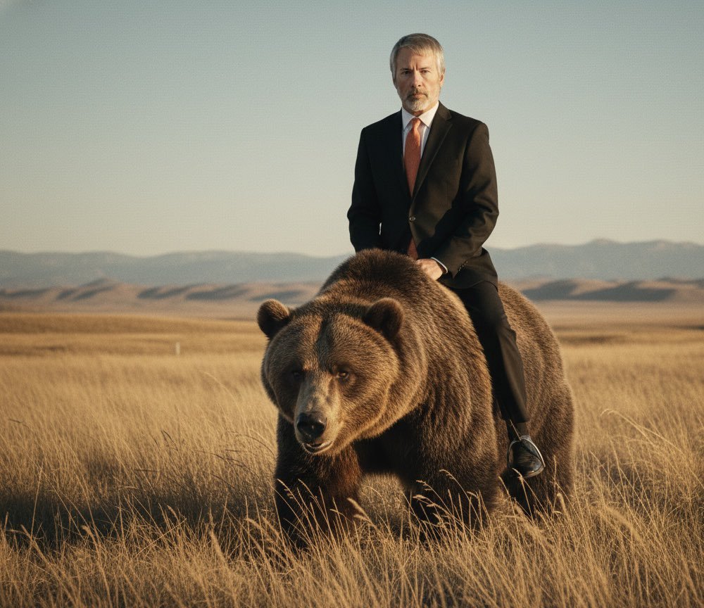 saylor's tweet image. Ride the ₿ear.