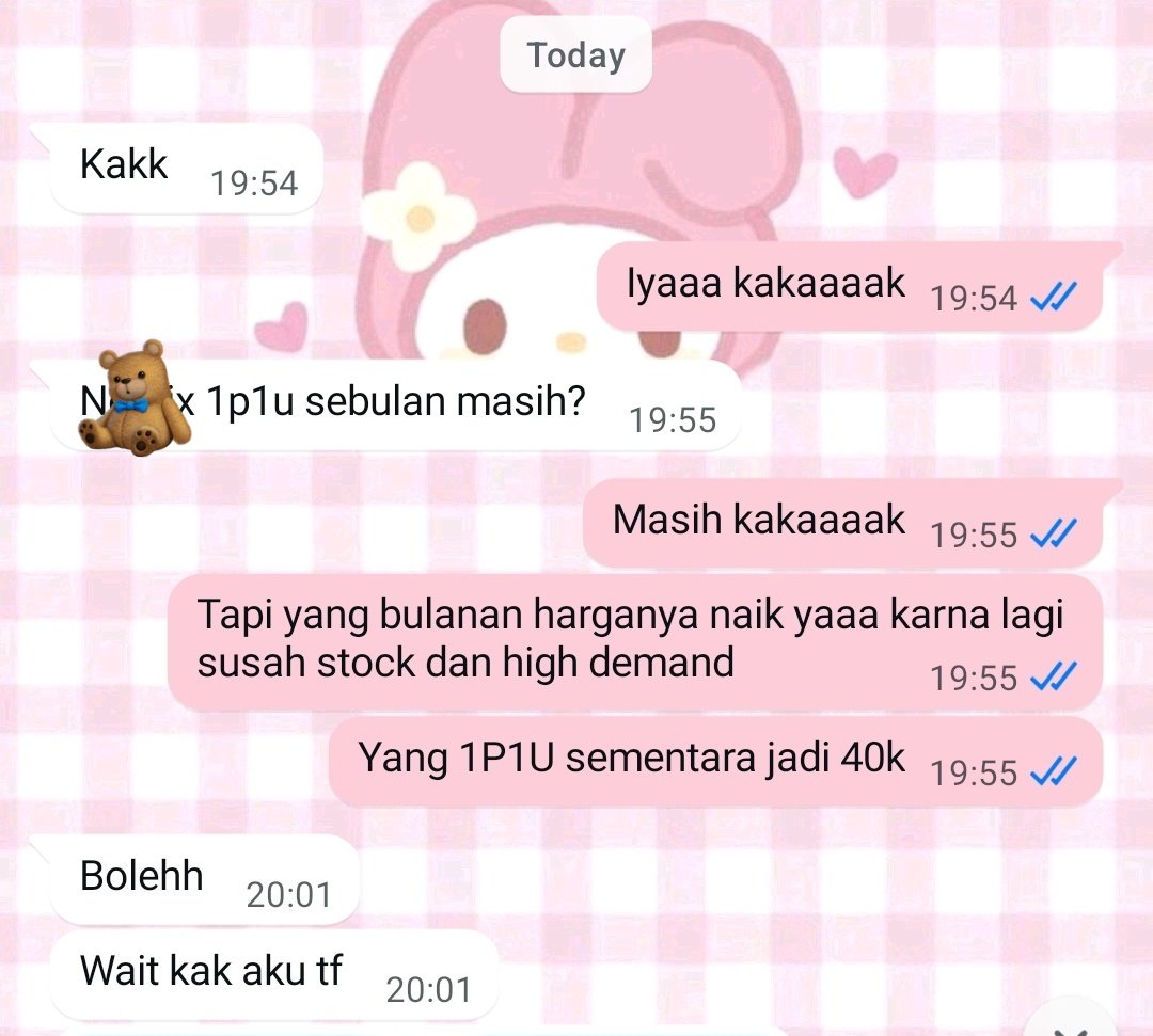 bzear's tweet image. Jangan takut naikin harga guys, these kinds of customers exist! 💋