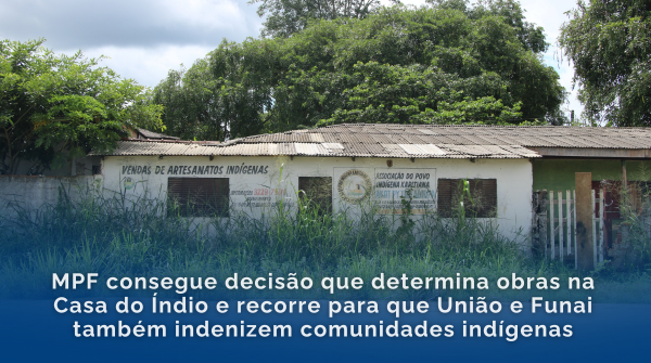 MPF recorre para que União e Funai indenizem comunidades indígenas pelos danos sofridos na Casa do Índio, em Porto Velho. Mesmo com decisão que determina obras emergenciais, o órgão destaca as condições sub-humanas.

🔗Notícia completa: mpf.mp.br/ro/sala-de-imp…