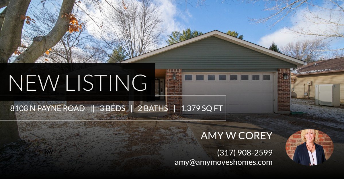 AmyWCorey's tweet image. If you're looking for a 3 bedroom home in Indianapolis, this new listing could be the one! Click for more pictures and information. Show someone who might be interested or call me at (317) 908-2599!

Amy W. Corey
The Corey... homeforsale.at/8108_N_PAYNE_R…