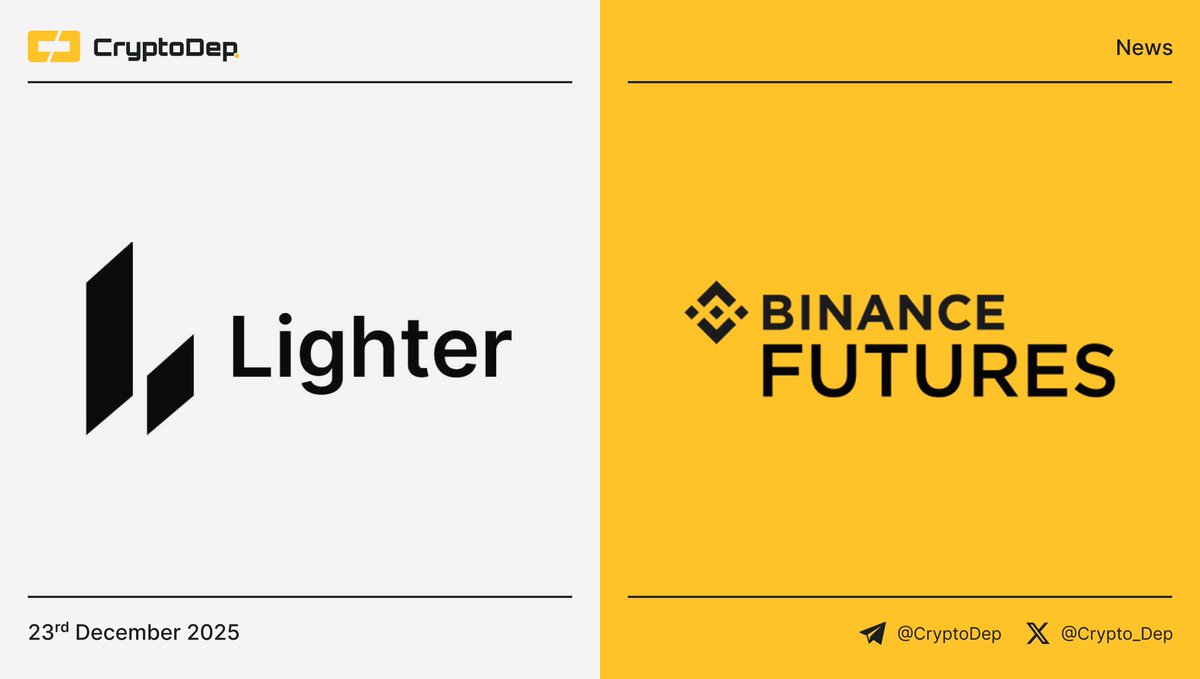 ⚡️ @BinanceFutures will launch @Lighter_xyz $LIT pre-market trading on  December 23rd, at 15:00 UTC Users will be able to access LITUSDT pre-market  trading with up to 5x leverage. Pre-market perpetual futures contracts