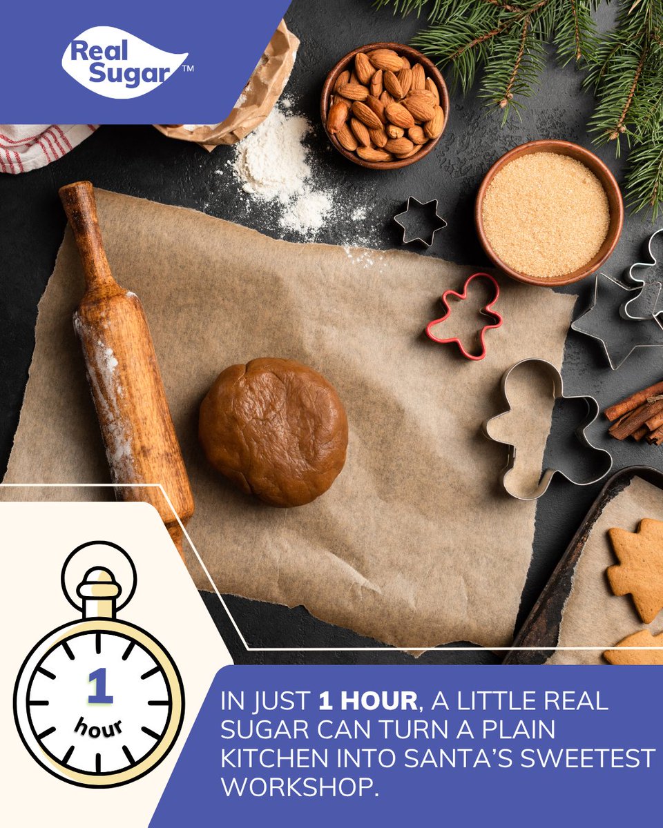 Real sugar's not just for sweetness—it's there to work too! From texture and structure to moisture, browning, and flavor, real sugar helps make every holiday bake a masterpiece. #RealSugar #BakingSeason #FoodScience