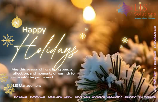 TeamLISSOL's tweet photo. Happy Holidays from all of us at LIS! 🎄

Wishing you and your loved ones warmth, joy, and the magic of the season. We’re grateful for our team, clients, and partners—and look forward to creating lasting memories together. ✨

#HappyHolidays #TeamLIS #Analyze #Inform #Empower https://t.co/OcnOxpeL0l