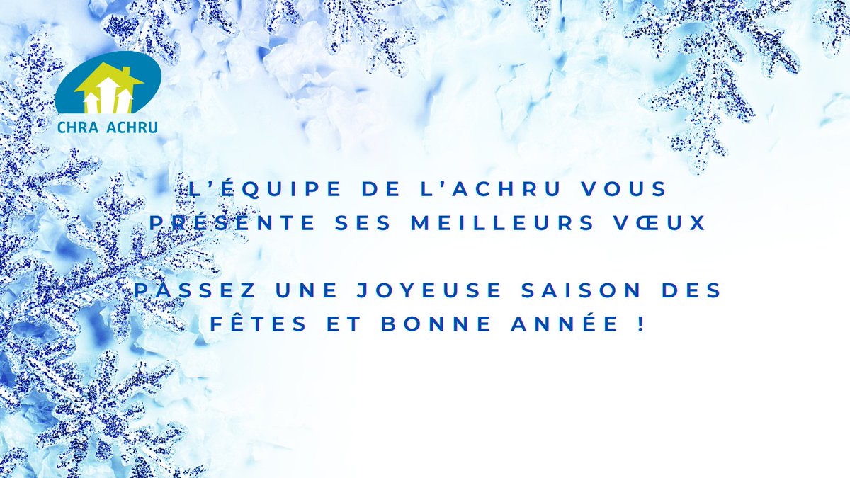 CHRA_ACHRU's tweet photo. Le conseil d'administration de l'ACHRU et l'équipe du personnel souhaitent vous adresser ses meilleurs vœux pour les fêtes ! 

L'ACHRU sera fermée du 24 décembre au 1er janvier inclusivement.

Rendez-vous en 2026 ! https://t.co/mR9fkQdCNw