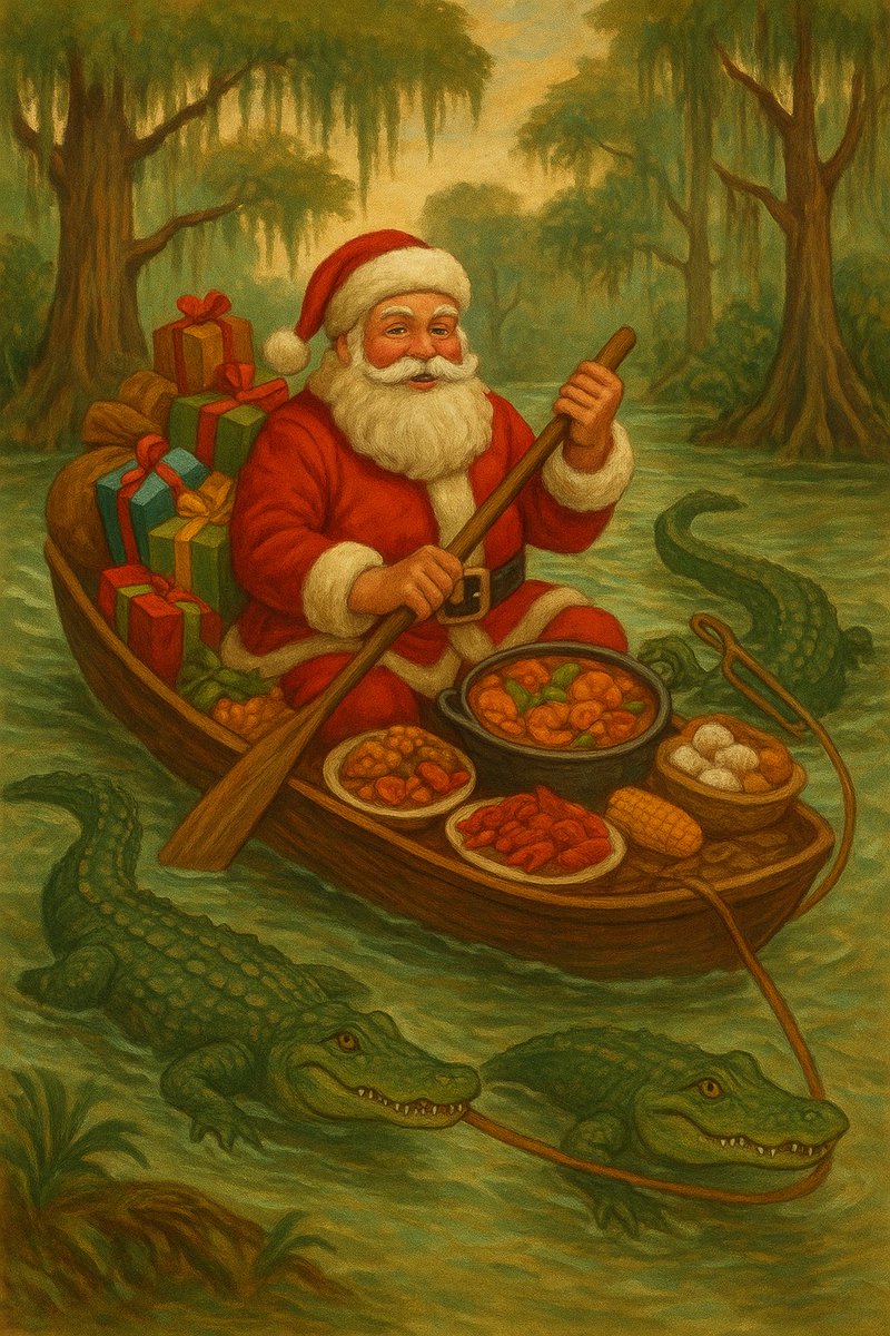 🎄✨ Cajun Christmas magic! From Bonfires on the Levee to Papa Noël by pirogue 🛶🎅 — healthy coasts help him find his way! 🌾💙 #CajunChristmas #ProtectOurCoast
 #teamcoastal