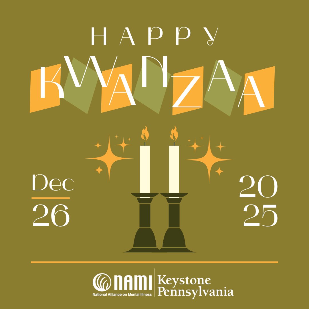 NAMIKeystonePA's tweet image. Sending warm wishes for a joyful Kwanzaa!