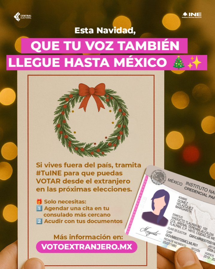 ConsulMexMIL's tweet image. ¿Conoces los requisitos para obtener tu credencial para votar desde el extranjero? 
 #VotoExtranjero #INEMéxico