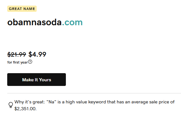 "Na" is a high value keyword that has an average sale price of $2,351.00.