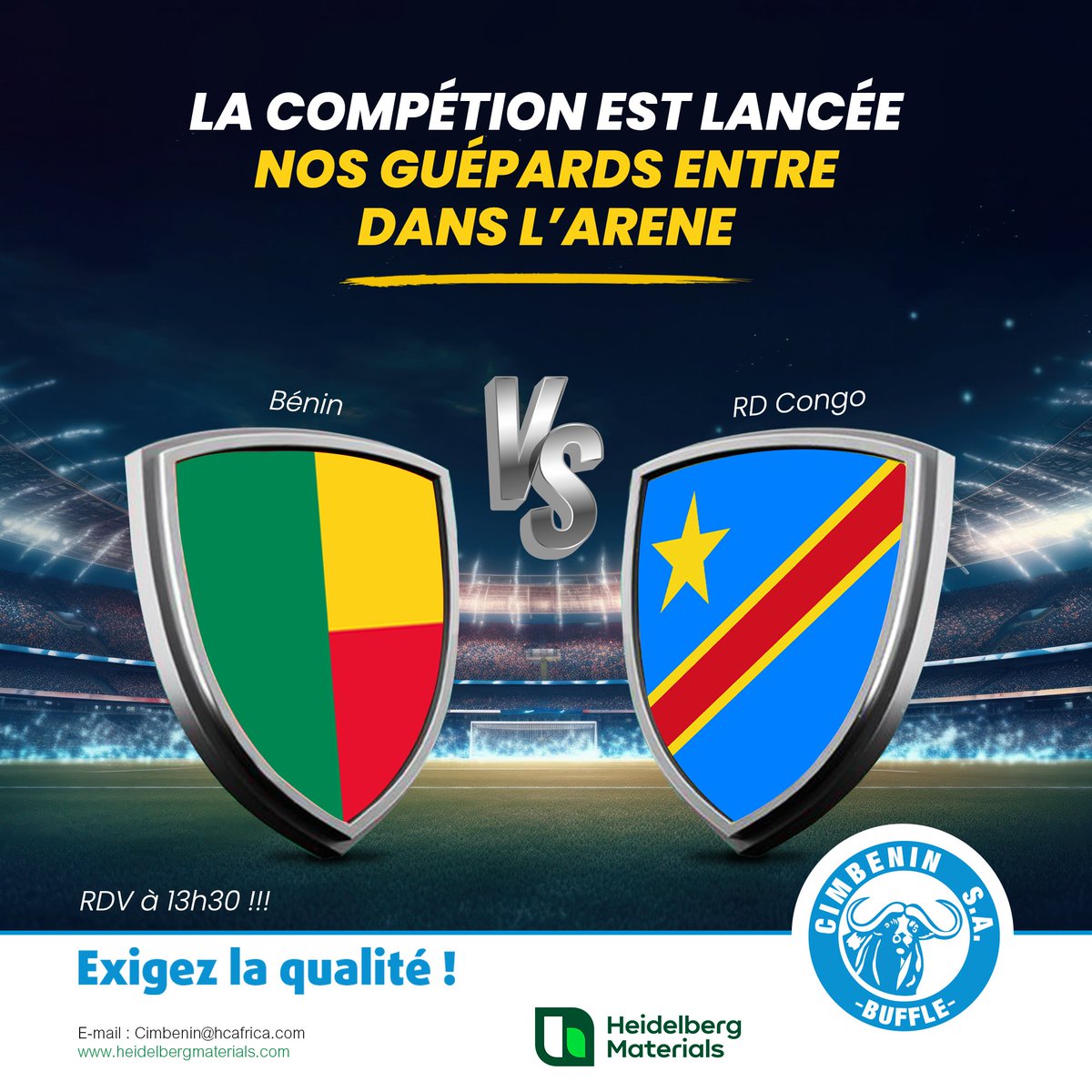 CAN 2025, les Guépards sont prêts à défendre nos couleurs. Tous ensemble derrière notre équipe.

#CAN #football #guépards #CAN2025 #CIMBENIN #cimenterie #wasexo #cimentmaçon #Benin #construction #engagement #maison #route #infrastructure #architecte #geniecivil #cotonoubenin